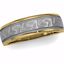 50568:100002:P Grooved Greek Key Design 6.75mm Tapered Bands