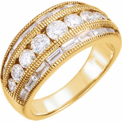 63960:60252:P 14kt Yellow 2 CTW Diamond Anniversary Band