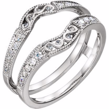 63966:60256:P 14kt White 1/3 CTW Diamond Ring Guard