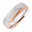 50589:60024:P 14kt White & Rose 7mm Bonded Band Size 8.5