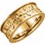 50398:100003:P 10kt Yellow 7.75mm Fleur-de-lis Band Size 6
