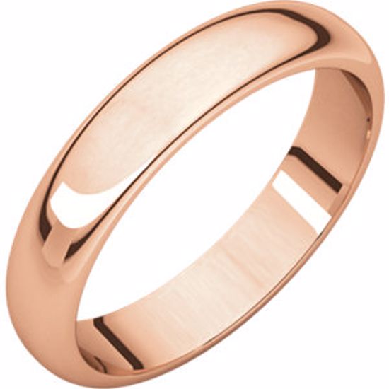 HR8:63641:P 14kt Rose 4mm Half Round Band