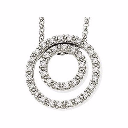 64162:100489:P 14kt White 1/4 CTW Diamond 18" Necklace