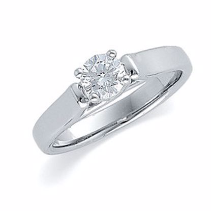 64152:20727:P Platinum 1/2 CTW Diamond Round Solitaire Engagement Ring