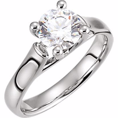 64153:20729:P Platinum 1/4 CTW Diamond Round Solitaire Engagement Ring