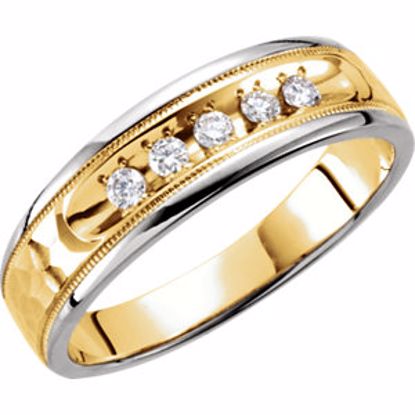 63898:100518:P 14kt Yellow & White 1/5 CTW Diamond Band Size 7