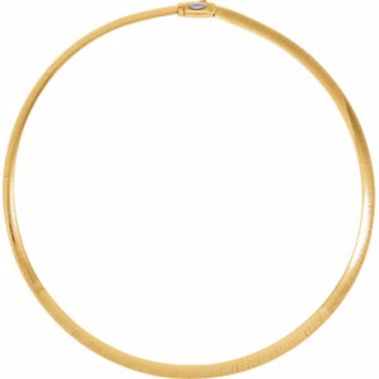 CH747:100310:P 14kt Yellow Or 14kt White 6mm Two-Tone Reversible Omega 16" Chain