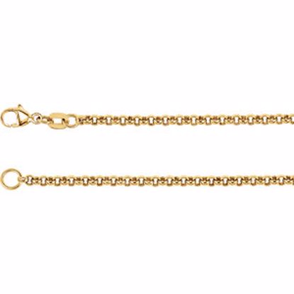 CH750:10005:P 18kt Yellow 2.5mm Rolo 16" Chain