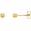 19124:1243390:P 14kt Yellow 3mm Youth Ball Stud Earrings