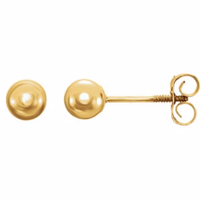 19124:1243400:P 14kt Yellow 4mm Youth Ball Stud Earrings