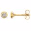 19153:2468590:P 14kt Yellow 3mm Cubic Zirconia Youth Bezel Stud Earrings
