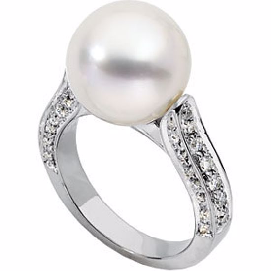 64338:100618:P Diamond Semi-mount Ring for Pearl