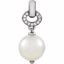 64325:100598:P 18kt Palladium White South Sea Cultured Pearl & .08CTW Diamond Pendant 