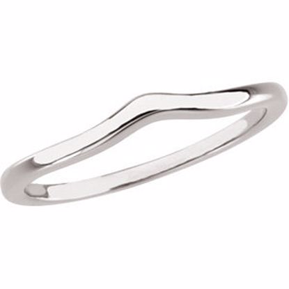 120741:60002:P 14kt White Band for 6.5mm Engagement Ring