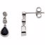 63569:2975460:P Blue Sapphire & Diamond Earrings