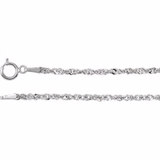 CH765:100004:P 14kt White 1.75mm Sparkling Singapore 16" Chain
