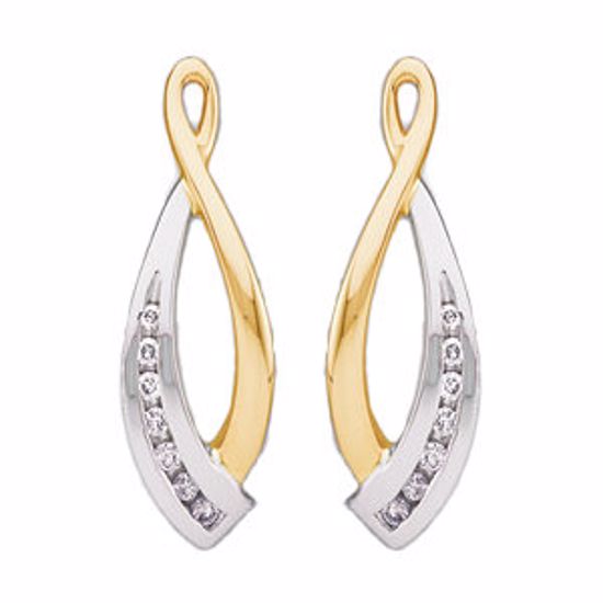 61385:2594560:P 14kt Two-Tone 1/5 CTW Diamond Earring Jackets