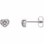 61514:2616030:P 14kt White 1/10 CTW Diamond Heart Earrings