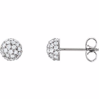 61516:2616060:P 14kt White 1/2 CTW Diamond Earrings