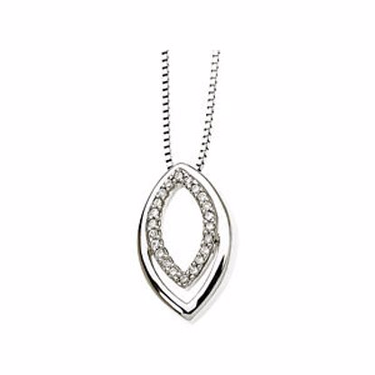 64521:100003:P Diamond Marquise Necklace