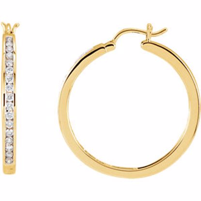 62189:2635170:P 14kt Yellow 1/2 CTW Diamond Hoop Earrings