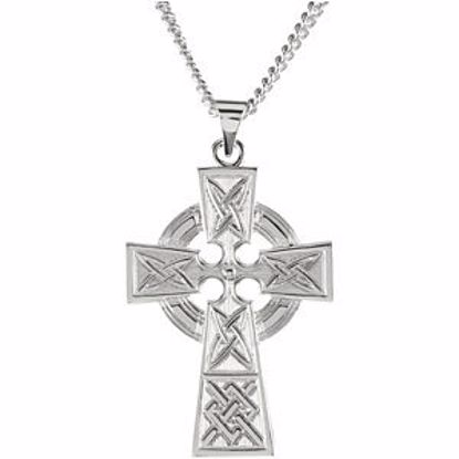 R16012KIT:138129:P Sterling Silver Celtic Cross with Packaging