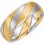 50630:30007:P 14kt Yellow & White 6mm Hand Woven Band Size 8