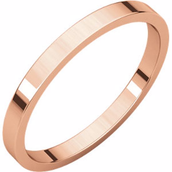 F6.5:184763:P 14 K Rose 2mm Flat Band