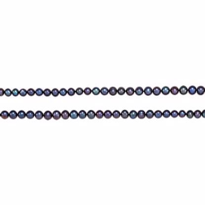 64714:100200:P 8-8.5mm Freshwater Cultured Black Pearl 72" Rope