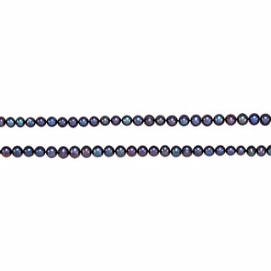 64714:100200:P 8-8.5mm Freshwater Cultured Black Pearl 72" Rope