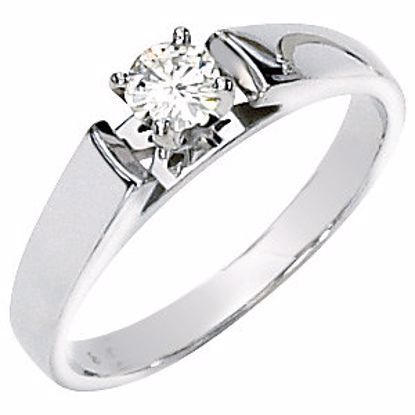 64601:44667:P 14kt White Forever Classic™ Moissanite Engagement Ring