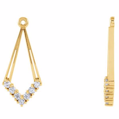 61022:2621780:P 14kt Yellow 1/4 CTW Diamond Earring Jackets