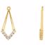 61022:2621780:P 14kt Yellow 1/4 CTW Diamond Earring Jackets