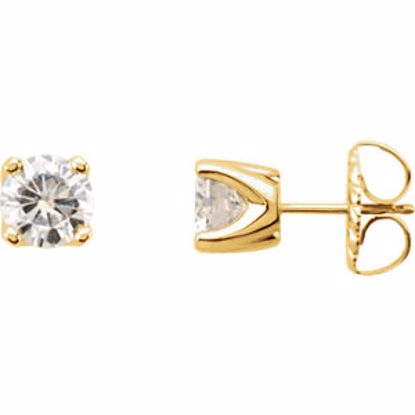 64847:218116:P Charles & Colvard Moissanite® Solstice Solitaire® Stud Earrings