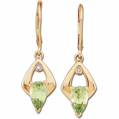 62005:2546970:P Peridot & Diamond Earrings