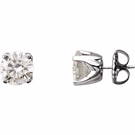 64847:100200:P Charles & Colvard Moissanite® Solstice Solitaire® Stud Earrings