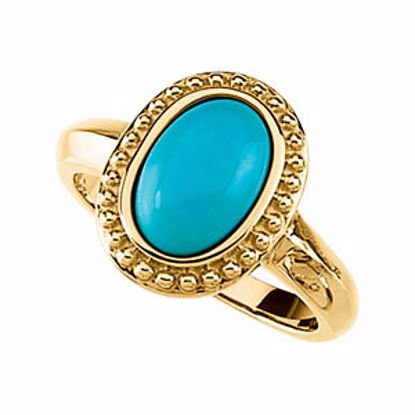 64906:100800:P Turquoise Granulated Design Ring