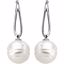 63159:2917650:P 14kt White South Sea Cultured Pearl Earrings