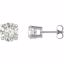 63265:2899950:P 14kt White 7mm Round Forever Classic™ Moissanite Earrings