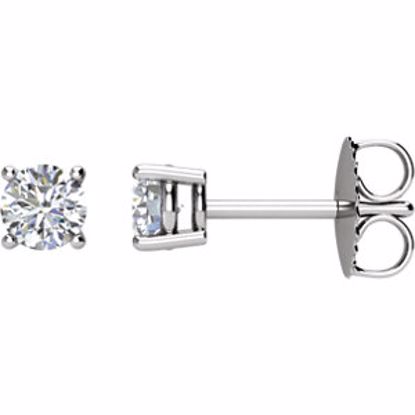 61093:2619930:P 1/2 CTW Diamond Platinum Friction Post Stud Earrings