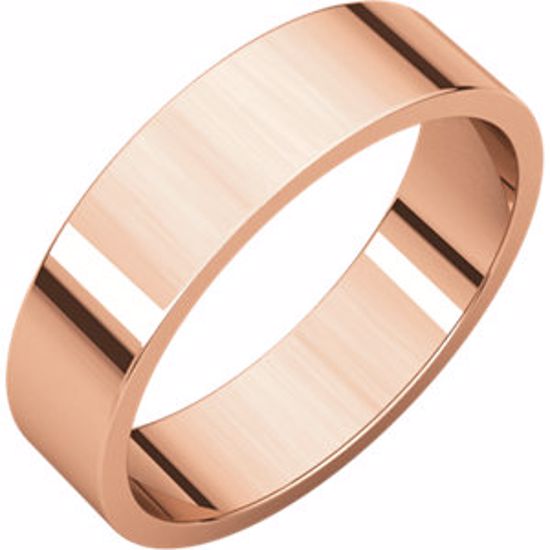 F7:32867:P 14 K Rose 5mm Flat Band