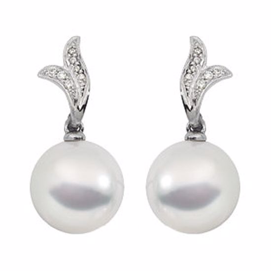 64318:1005860:P 18 Palladium White 1/10 CTW Diamond & 13mm South Sea Cultured Pearl