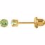 21526:2320070:P 14kt Yellow Solitaire "August" Birthstone Piercing Earrings