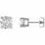 63265:2899890:P 14kt White 6.5mm Round Forever Classic™ Moissanite 
Earrings