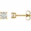 63265:2899750:P 14kt Yellow 4mm Round Forever Classic™ Moissanite 
Earrings