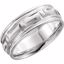 50680:60015:P 14kt White 7mm Greek Key Pattern Band Size 12