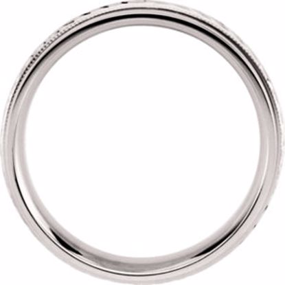 50673:60002:P 14kt White 6mm Comfort Fit Band Size 5.5