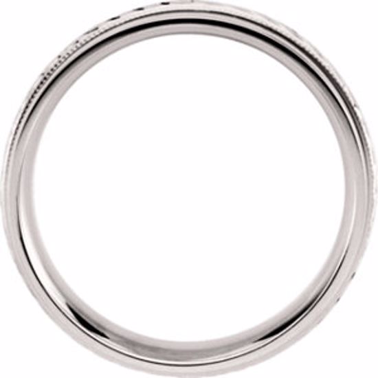 50673:60002:P 14kt White 6mm Comfort Fit Band Size 5.5