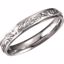 50674:60013:P 14kt White 4mm Floral Design Band Size 11