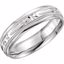 50646:106000:P 14kt White 6mm Comfort Fit Design Band Size 12